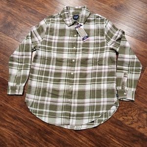 Gap boyfriend flannel shirt